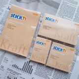 Samolepiaci poznámkový blok, 6x127 mm, 100 listov, STICK N &quot;Kraft Notes&quot;, hnedá