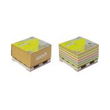 Samolepiaci poznámkový blok, 76x76 mm, 400 listov, mini paleta, STICK N &quot;Kraft Cube&quot;, hnedá