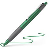 Guľôčkové pero, 0,5 mm, stláčací mechanizmus, SCHNEIDER &quot;LOOX&quot;, zelené