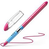 Guľôčkové pero, 0,7 mm, s vrchnákom, SCHNEIDER &quot;Slider Basic XB&quot;, ružová