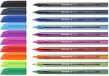 Guľôčkové pero, sada, 0,5 mm, s vrchnákom, SCHNEIDER &quot;Vizz&quot;, mix farieb