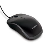 Myš, drôtová, optická, normálna veľkosť, USB, VERBATIM &quot;Silent&quot;, čierna