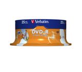 DVD-R 4,7 GB, 16x, široko popisovateľné, matné, &quot;ID&quot;, cake box, VERBATIM