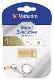 USB kľúč, 16GB, USB 3.0,  VERBATIM &quot;Exclusive Metal&quot; zlatá
