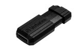 USB kľúč, 16GB, USB 2.0, 10/4MB/sec, VERBATIM &quot;PinStripe&quot;, čierny