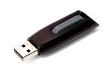USB kľúč, 256GB, USB 3.0, 80/25 MB/sec, VERBATIM &quot;V3&quot;, čierny-sivý