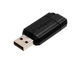 USB kľúč, 64GB, USB 2.0, 10/4MB/sec, VERBATIM &quot;PinStripe&quot;, čierny