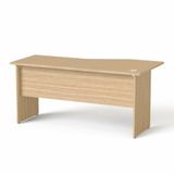 Písací stôl, s oblúkom, ľavý, s drevenými nohami, 160x80 cm, MAYAH &quot;Freedom SV-24&quot;, jaseň