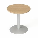 Konferenčný stôl, okrúhly, so sivou kovovou nohou, O 60 cm, MAYAH &quot;Freedom SV-57&quot;, jaseň