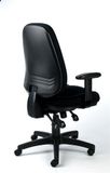 Kancelárska stolička, nastaviteľné opierky rúk, exkluzívny čierny poťah, čierny podstavec, MAYAH &quot;Bubble&quot;