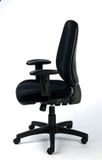 Kancelárska stolička, nastaviteľné opierky rúk, exkluzívny čierny poťah, čierny podstavec, MAYAH &quot;Bubble&quot;