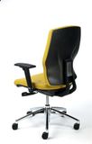 Kancelárska stolička, nastaviteľné opierky rúk, žltý poťah, hliníkový podstavec, MAYAH &quot;Sunshine&quot;
