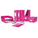 Odkladací box, A4, lesklý povrch, LEITZ &quot;Click&amp;Store&quot;, ružový