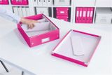 Odkladací box, organizačný, laminovaný kartón, veľkosť M, LEITZ &quot;Click&amp;Store&quot;, ružový