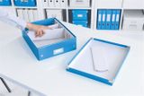 Odkladací box, organizačný, laminovaný kartón, veľkosť M, LEITZ &quot;Click&amp;Store&quot;, modrý