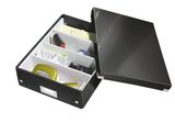 Odkladací box, organizačný, laminovaný kartón, veľkosť: M, LEITZ &quot;Click&amp;Store&quot;, čierny