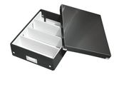 Odkladací box, organizačný, laminovaný kartón, veľkosť: M, LEITZ &quot;Click&amp;Store&quot;, čierny