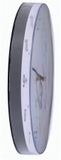 Nástenné hodiny, 25 cm, ALBA &quot;Classic&quot;, priehľadné sivé