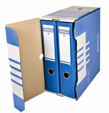 Archívny box, A4, 155 mm, kartón, DONAU, modrý