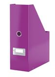 Zakladač, PP/kartón, 95 mm, lakový lesk, LEITZ &quot;Click&amp;Store&quot;, fialový