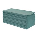 Papierové utierky skladané ZZ, 1 vrstvové, zelené (250 ks)