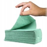 Papierové utierky skladané ZZ, 1 vrstvové, zelené (5 000 útržkov)