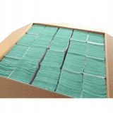 Papierové utierky skladané ZZ, 1 vrstvové, zelené (5 000 útržkov)