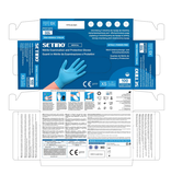 Nitrilové rukavice SETINO 3,5 g modré, bezpudrové