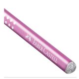 Grafitová ceruzka, B, trojhranný tvar, FABER-CASTELL &quot;Sparkle Pearl&quot;, perleťovo ružová