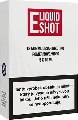 5 pack E-Liquid Shot Booster 50PG/50VG 5 x 10 ml 18 mg