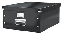 Archivačná krabica, A3, lakový lesk, LEITZ "Click&Store", čierna