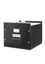 Archivačná krabica, na závesné zakladacie dosky, lakový lesk, LEITZ "Click&Store", čierna