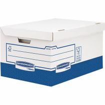 Archivačný kontajner, kartón, ultra silný, veľký, FELLOWES "Bankers Box Basic", modrá-biela