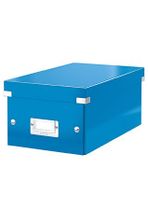 Archívna krabica na DVD, lakový lesk, LEITZ "Click&Store", modrá