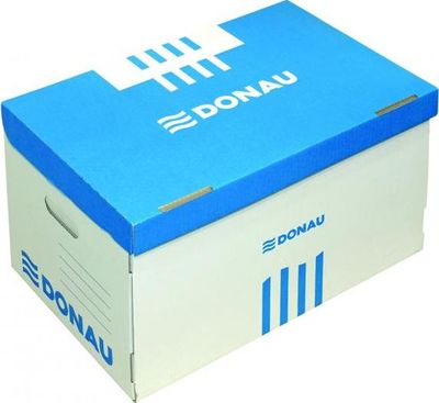 Archívna krabica s odnímateľným vekom DONAU modrá