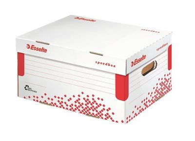 Archívny kontajner, S veľkosť, recyklovaný kartón, ESSELTE Speedbox, biely