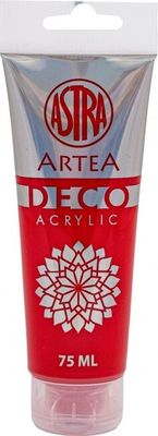 ARTEA Deco, Akrylová farba 75ml, Bright Red / Jasná Červená, 309123004