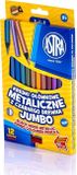ASTRA Metalické farbičky JUMBO 12ks + strúhadlo, 312114003