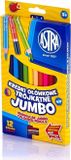 ASTRA Trojhranné farbičky JUMBO 12ks + strúhadlo, 312110007