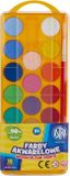ASTRA Vodové farby so štetcom priemer 23,5mm, 18 farieb, 83210900
