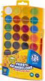 ASTRA Vodové gelové farby (vhodné aj na akvarel) priemer 25mm, 32 farieb, 302023002