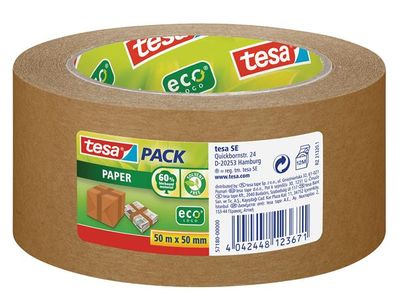 Baliaca páska, ekologická, 50 mm x 50 m, TESA "tesapack®" , hnedá