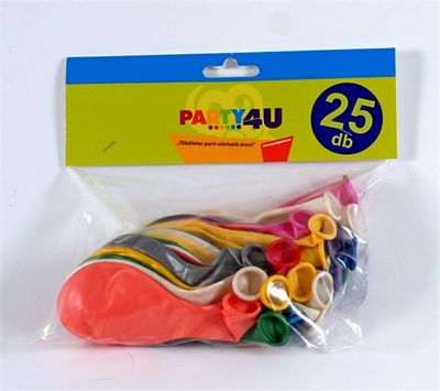 Balón, 26 cm, perleťový, mix farieb