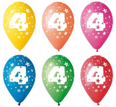 Balón, 26 cm, s číslami, 4