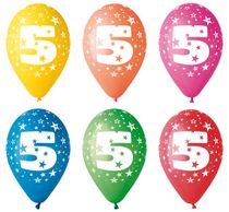 Balón, 26, cm, s číslami, 5