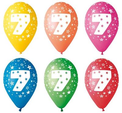 Balón, 26 cm, s číslami, 7