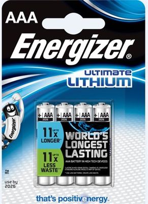Batéria, AAA, mikro, 4 ks, Lítium, ENERGIZER "Ultimate Lithium"