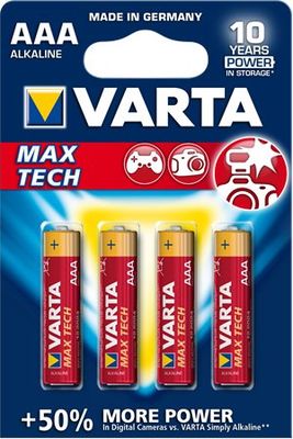 Batéria, AAA, mikro, 4 ks, VARTA "MaxTech"