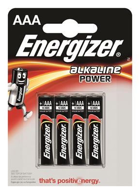 Batérie, AAA mikro, 4 ks, ENERGIZER "Alkaline Power"