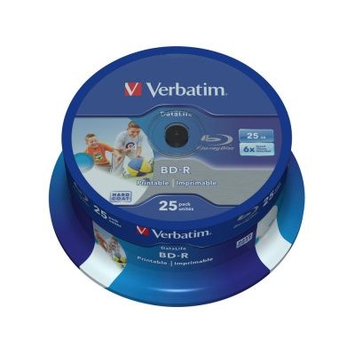 BD-R Verbatim 25GB, 6x, wide printable cake/25